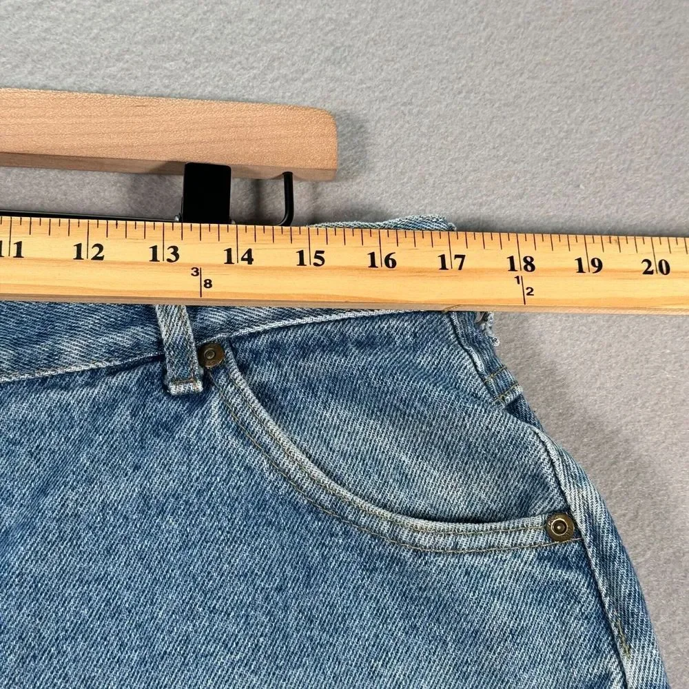 Vintage Lee Jeans Womens 20M Blue‎ Light Wash American Workwear Tapered USA Made